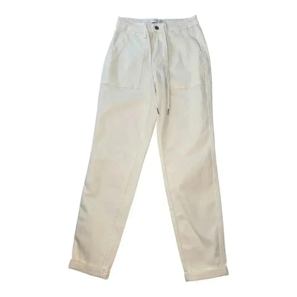 Judy Blue Women's Jogger Jeans Size 0 (24) White Elastic Waist‎ Pockets - Picture 1 of 7